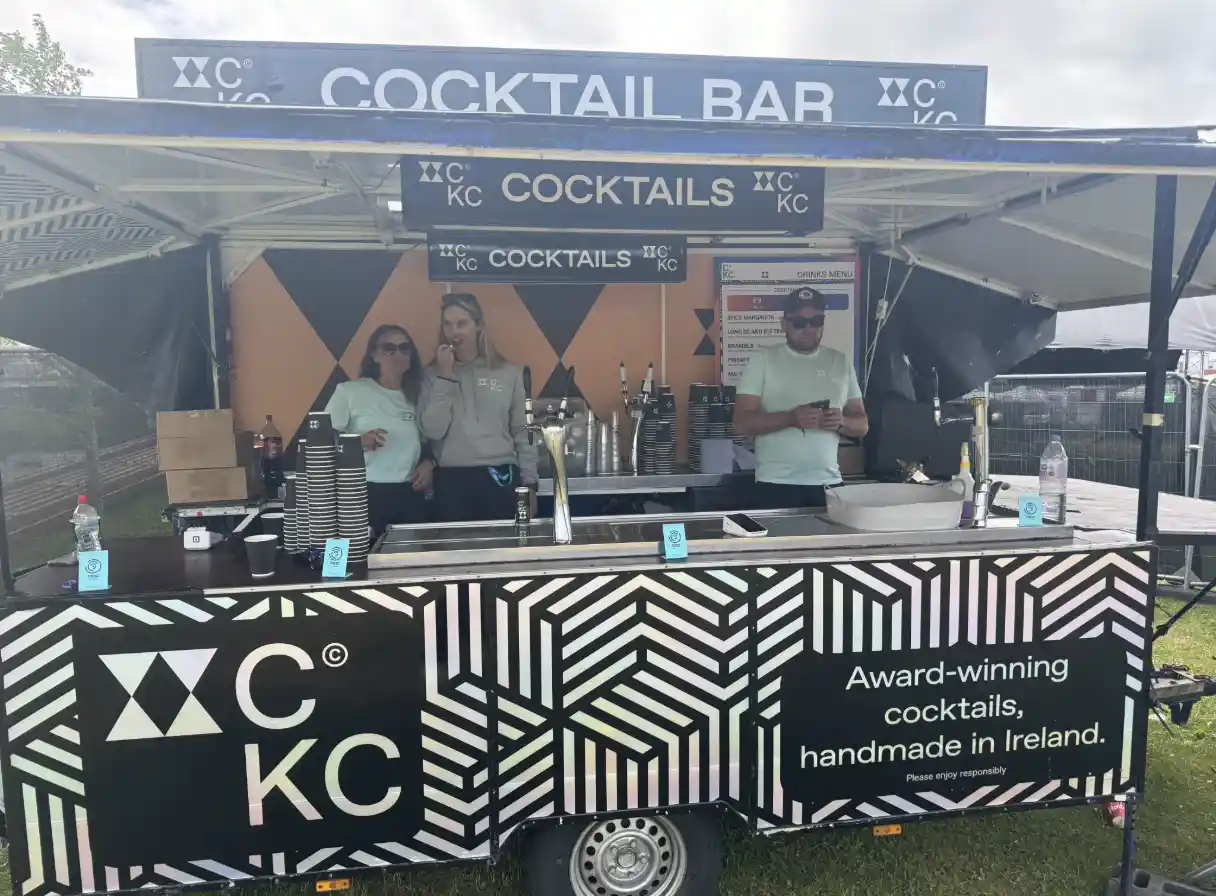 CKC Cocktails mobile bar at an outdoor event